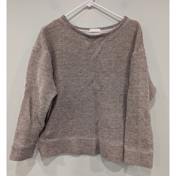 CP Shades Brown Long Sleeve Cotton Wool Blend Pullover Size XS